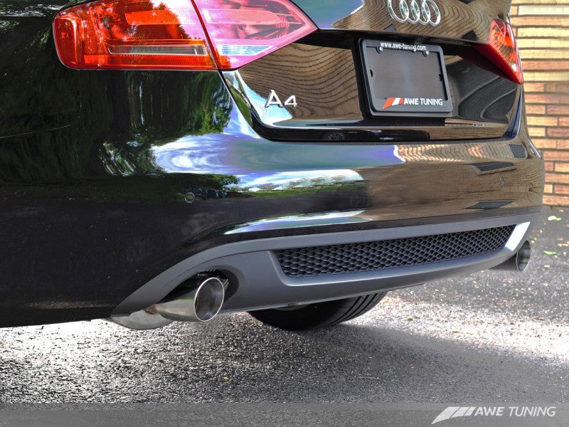 AWE Tuning Audi B8 A4 3.2L Touring Edition Exhaust - Dual 88.9mm (3.5in) Diamond Black Tips