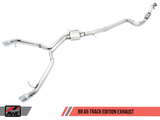 AWE Tuning Audi B9 A5 Track Edition Exhaust Dual Outlet - Chrome Silver Tips (Includes DP)