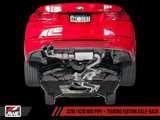 AWE Tuning BMW F3X 28i / 30i Touring Edition Axle-Back Exhaust Single Side - 80mm Silver Tips