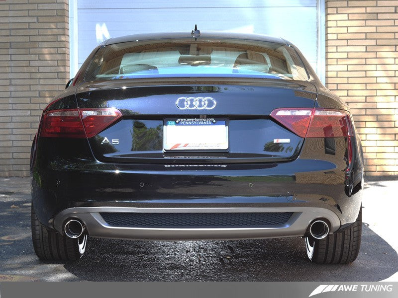 AWE Tuning Audi B8 A5 3.2L Track Edition Exhaust System - Dual 3.5in Diamond Black Tips